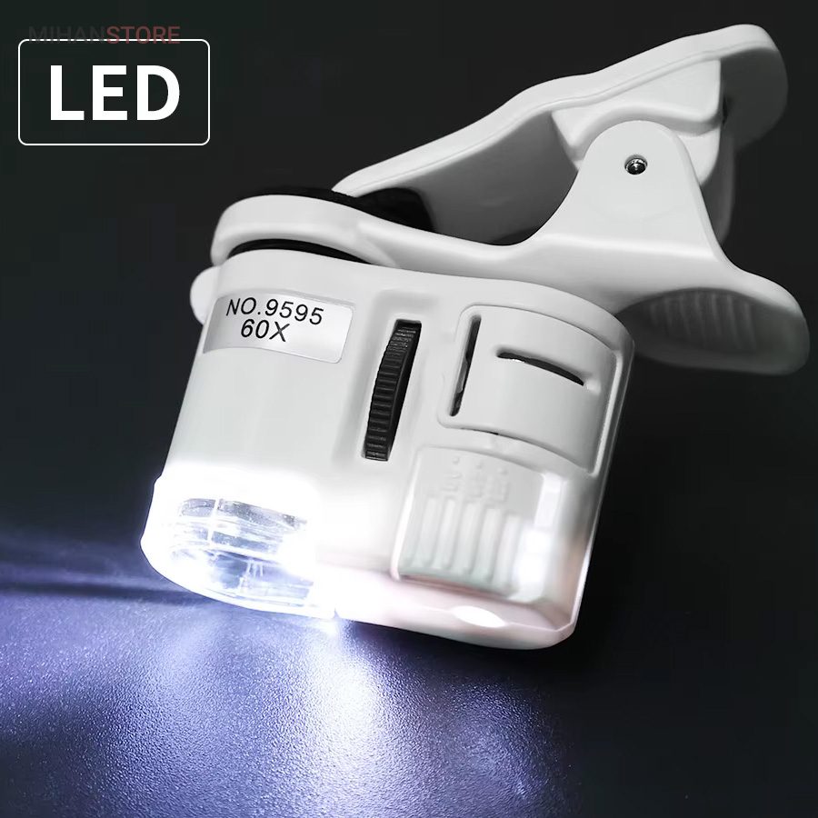 خرید میکروسکوپ موبایل یونیورسال؛ لنز ۶۰ برابر با چراغ LED و UV - تصویر 6