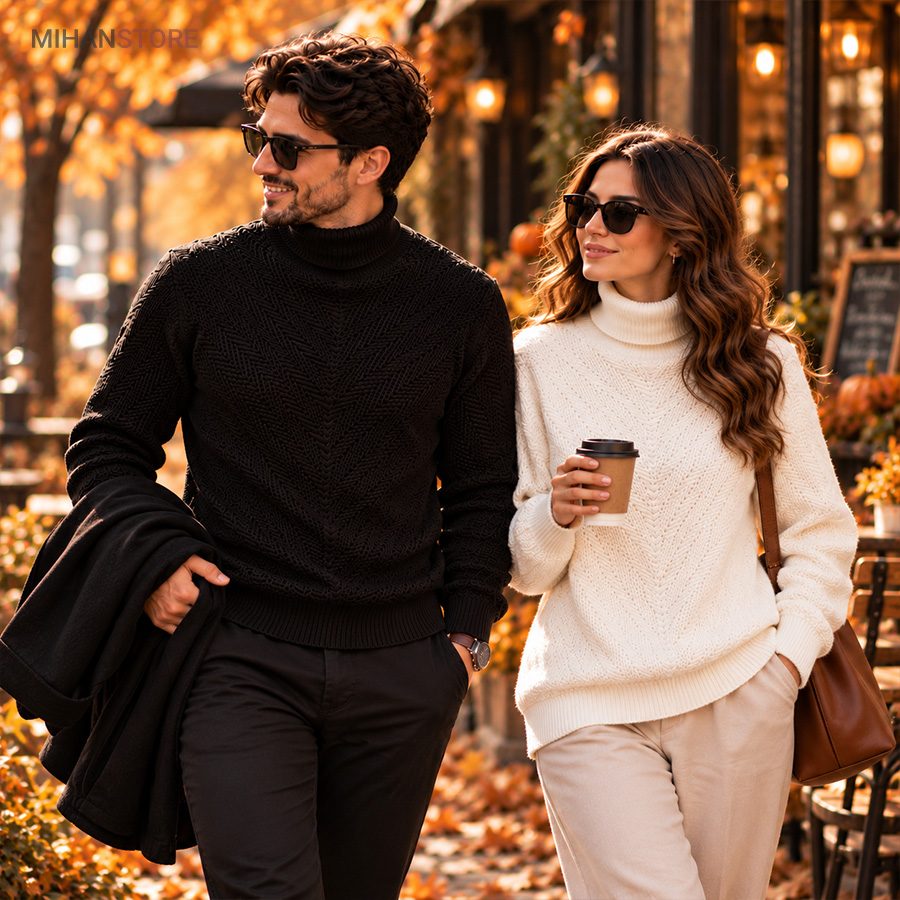 خرید بافت یقه اسکی وینتر؛ بافت فری سایز زوجی و اسپرت - تصویر 4